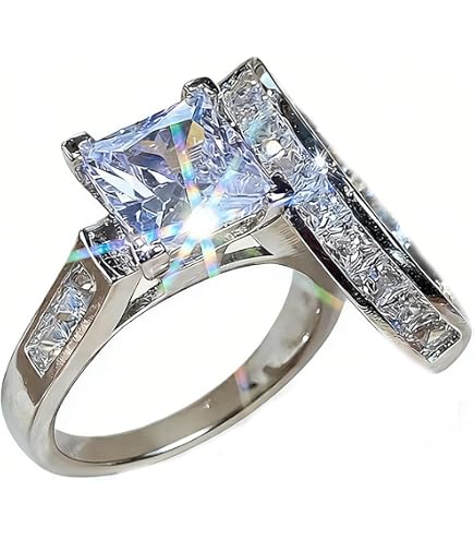 Amazon.com: Vintage 925 Sterling Silver Shiny Full Diamond